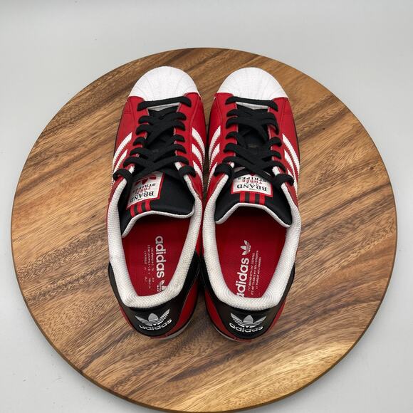 Adidas Superstar Shoes Mens Size 13 Red Scarlet Charcoal \'Track Suit Pack\' main image 5